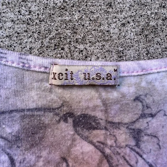 Y2K Vintage Long Sleeve With Gems Streetwear Babydoll Girlhoodcore - Picture 3 of 4